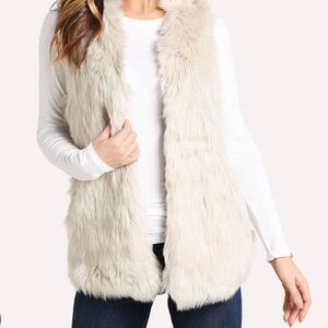 Dylan Women's Cream Fuzzy Vest